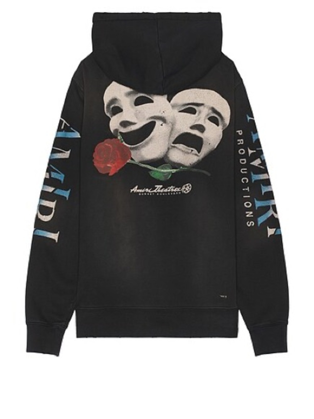 Theatre Mask Graphic Black Hoodie - AMIRI